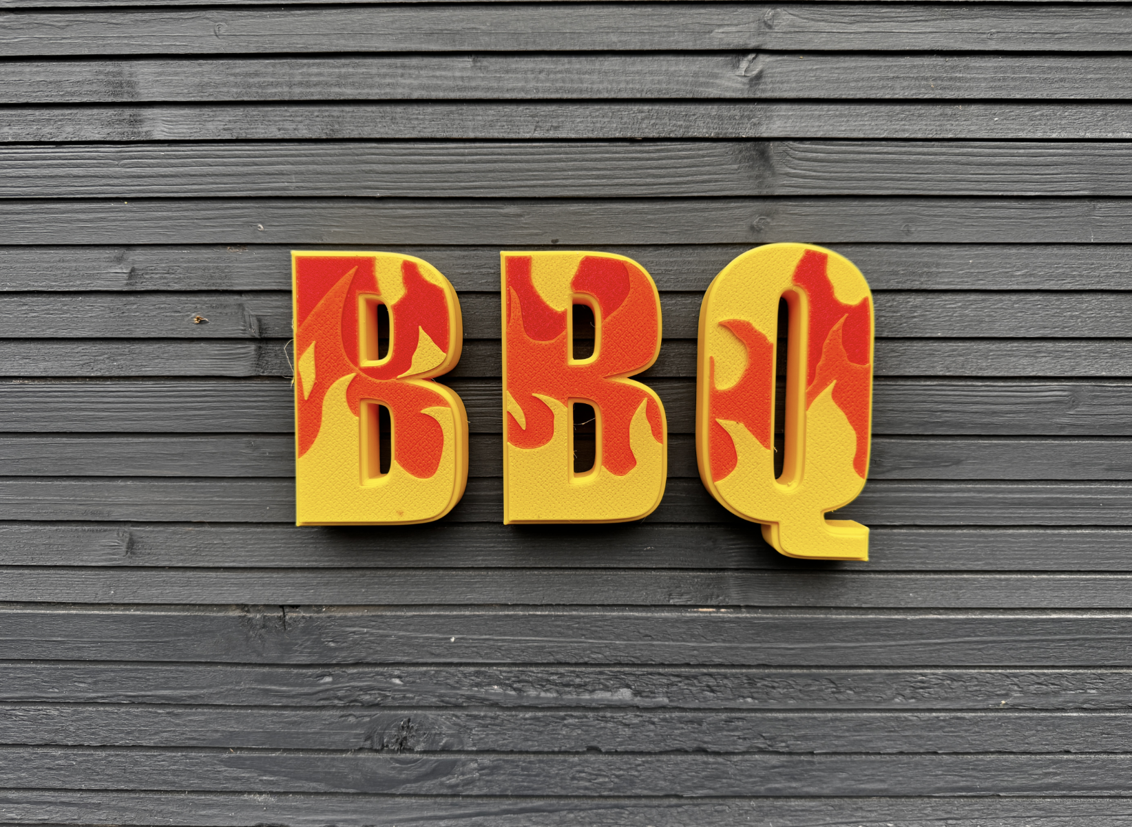 BBQ sign, fire edition